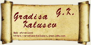 Gradiša Kalušev vizit kartica